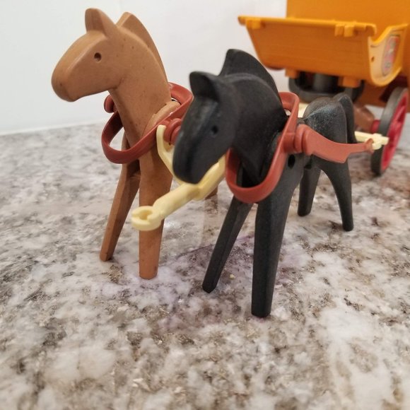 Vintage PLAYMOBIL 3803 western diligence 1994 Incomplet